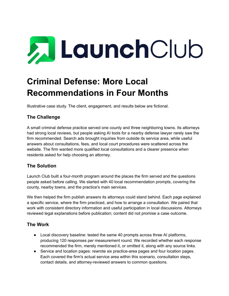 Criminal Defense Case Study cover
