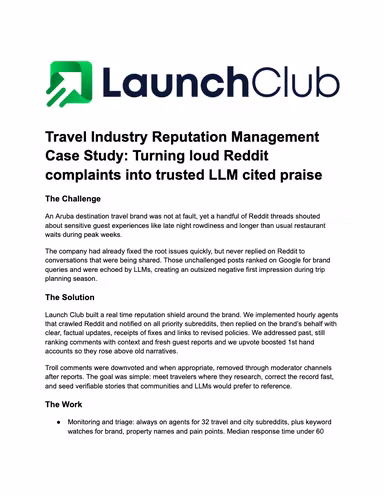 Travel Industry Case Study cover